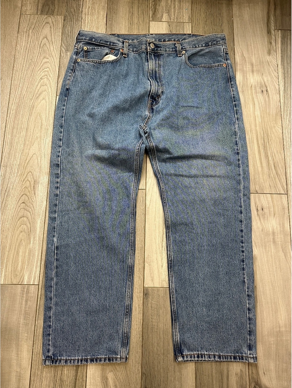 Levi's 505 Regular Fit Blue Denim Jeans Waist 42 Length 30